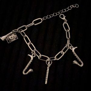 Link Bracelet with Charms